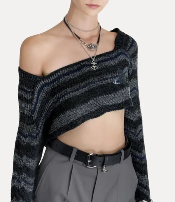 Women Vivienne Westwood Tops And Shirts-Bedrock Cropped Top