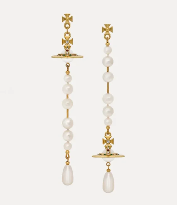 Women Vivienne Westwood Earrings-Broken Pearl Earrings