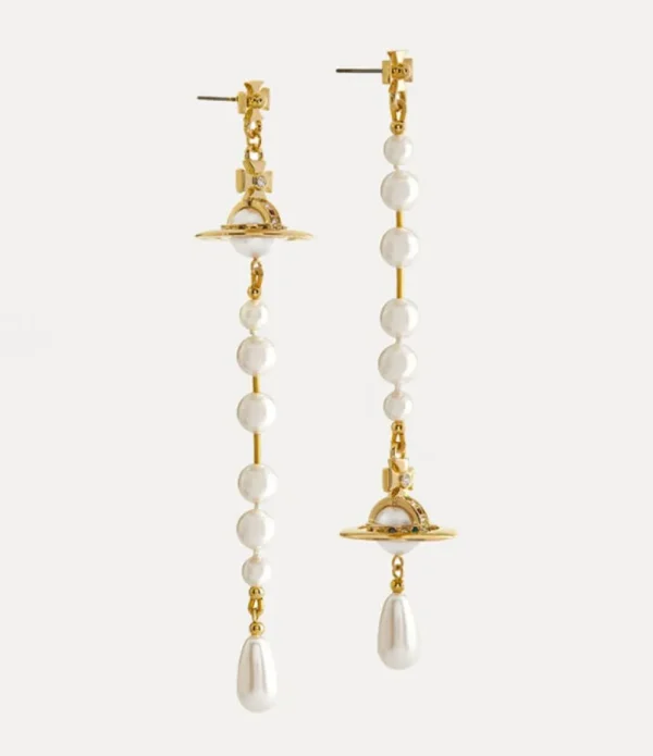 Women Vivienne Westwood Earrings-Broken Pearl Earrings