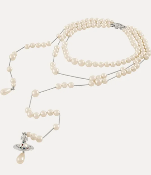 Women Vivienne Westwood Necklaces-Broken Pearl Necklace