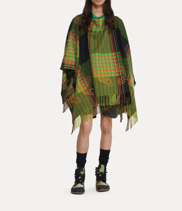 Men Vivienne Westwood Scarves And Ponchos-Combat Tartan Poncho