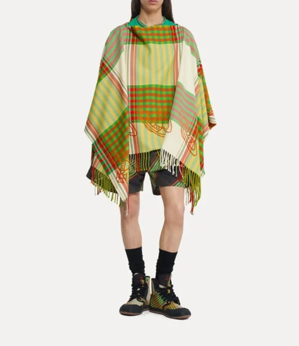 Men Vivienne Westwood Scarves And Ponchos-Combat Tartan Poncho