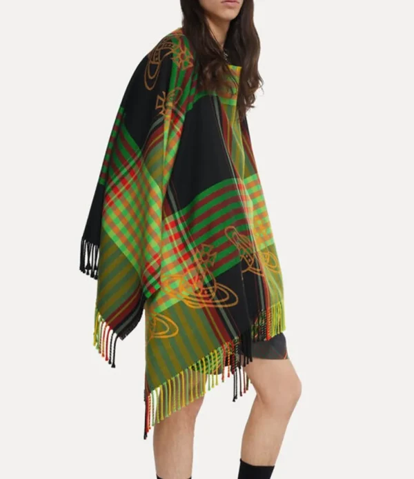 Men Vivienne Westwood Scarves And Ponchos-Combat Tartan Poncho