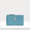 Men Vivienne Westwood Wallets-Crocodile Slim Flap Card Holder