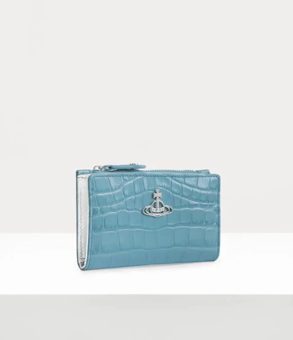 Men Vivienne Westwood Wallets-Crocodile Slim Flap Card Holder