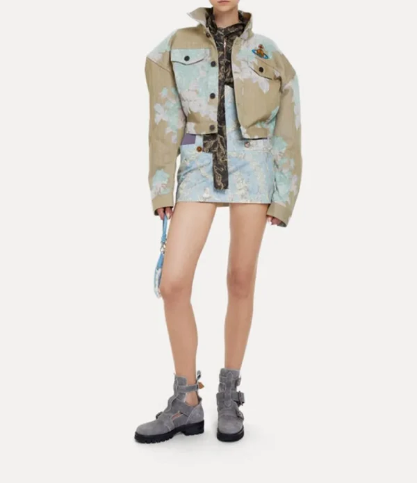 Women Vivienne Westwood Coats And Jackets-Cropped Denim Boxer Jacket