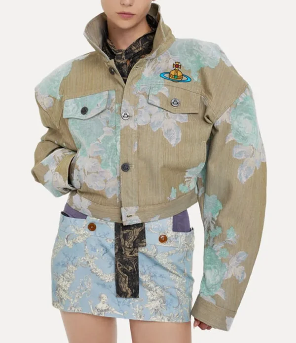 Women Vivienne Westwood Coats And Jackets-Cropped Denim Boxer Jacket