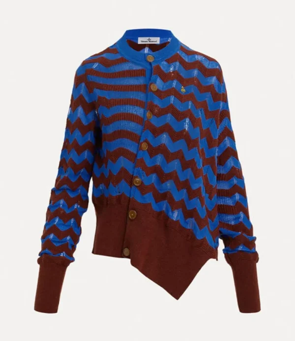 Women Vivienne Westwood Knitwear-Drunken Chevron Cardi