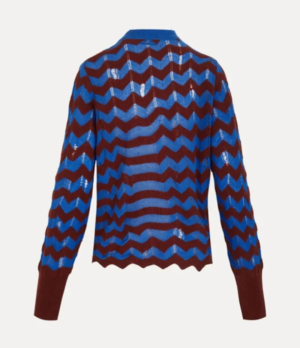 Women Vivienne Westwood Knitwear-Drunken Chevron Cardi
