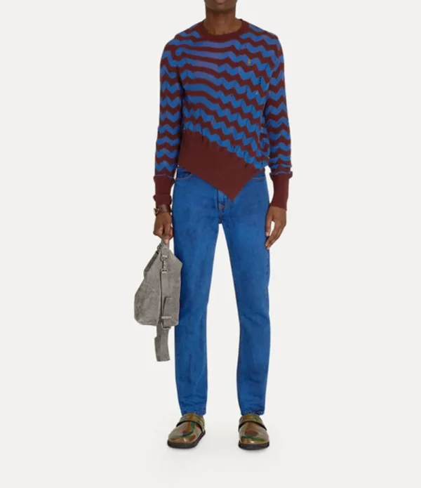 Men Vivienne Westwood Knitwear And Sweatshirts-Drunken Chevron Jumper