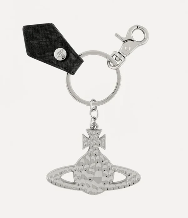 Women Vivienne Westwood Keyrings-Hammered Orb Silver
