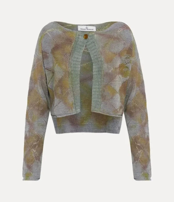 Women Vivienne Westwood Knitwear-Knit1 Pearl1 Cardi