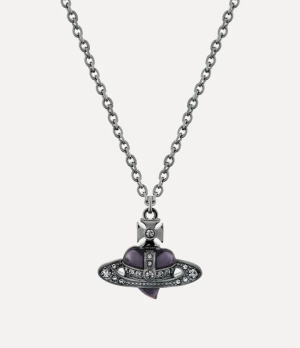Men Vivienne Westwood Necklaces-Man. Diamante Heart Pendant