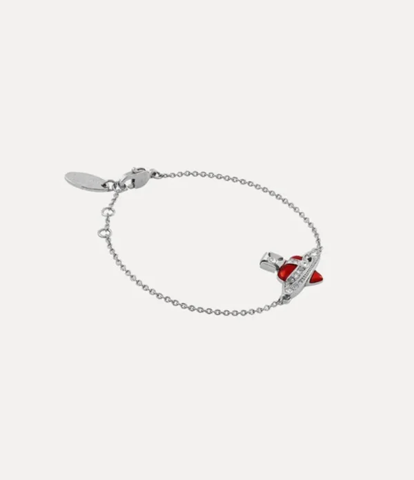 Men Vivienne Westwood Bracelets-New Diamante Heart Bracelet