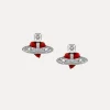 Women Vivienne Westwood Earrings-New Diamante Heart Earrings