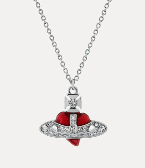 Men Vivienne Westwood Necklaces-New Diamante Heart Pendant
