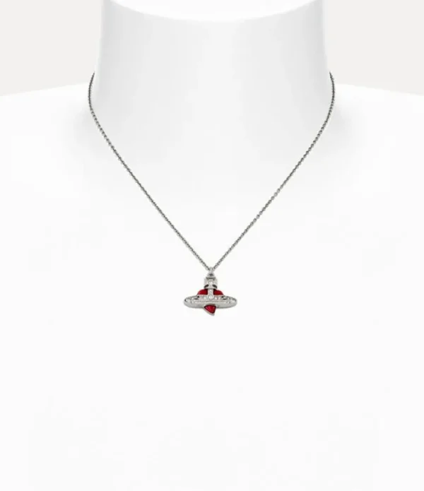 Men Vivienne Westwood Necklaces-New Diamante Heart Pendant