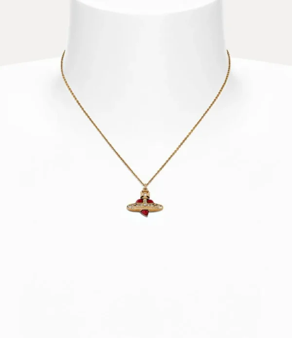 Men Vivienne Westwood Necklaces-New Diamante Heart Pendant