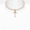 Women Vivienne Westwood Necklaces-One Row Pearl Drop Choker