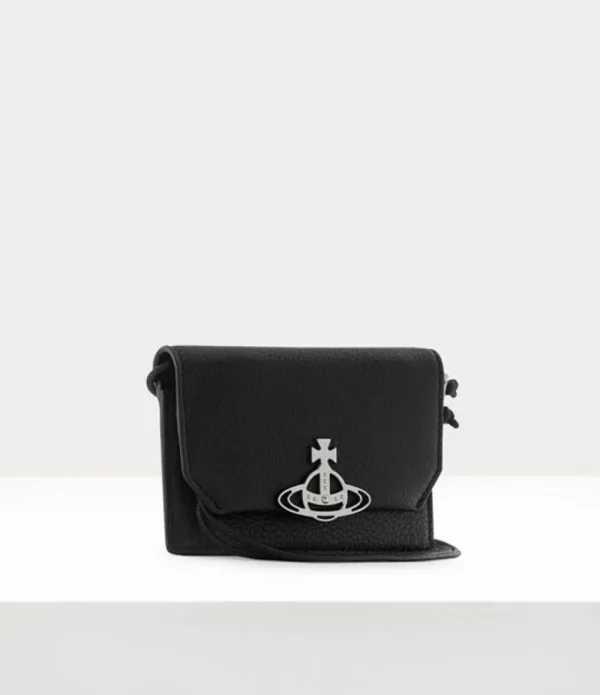 Men Vivienne Westwood Wallets-Re-Vegan Grain Card Holder Strap