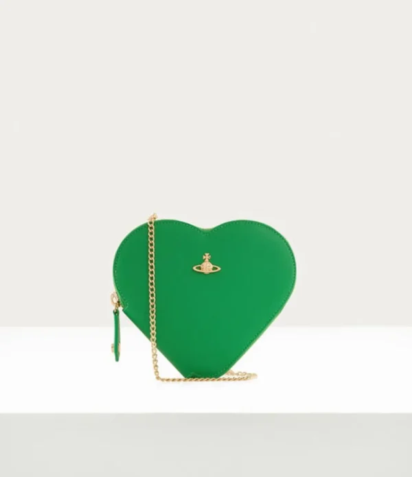 Women Vivienne Westwood Wallets And Purses-Saffiano Biogreen Heart Crossbody