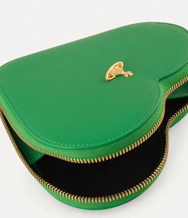 Women Vivienne Westwood Wallets And Purses-Saffiano Biogreen Heart Crossbody