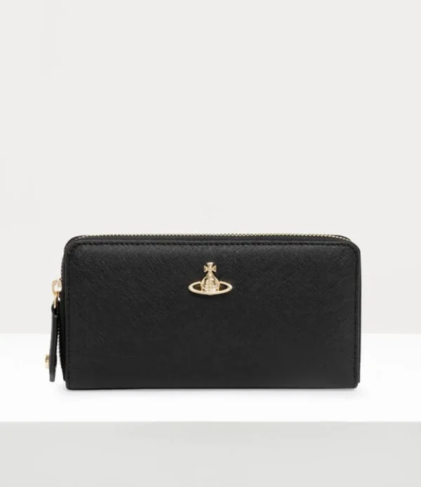 Women Vivienne Westwood Wallets And Purses-Saffiano Classic Zip Round Wallet