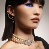 Women Vivienne Westwood Necklaces-Three Row Pearl Bas Relief Choker