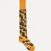 Men Vivienne Westwood Socks-Zig Zag High Sock